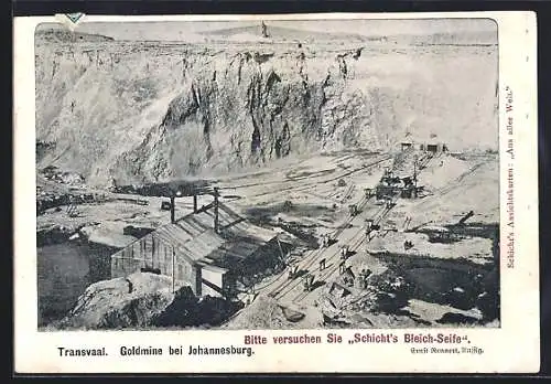 AK Johannesburg, Blick auf die Goldmine