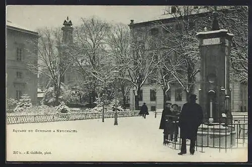 AK Neuchatel, Square du Gymnase, Barometre