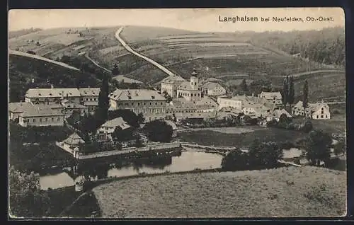 AK Langhalsen bei Neufelden, Teilansicht mit Kirche