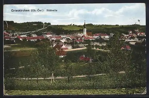 AK Grieskirchen /Ob.-Öst., Ortsansicht von der Südseite