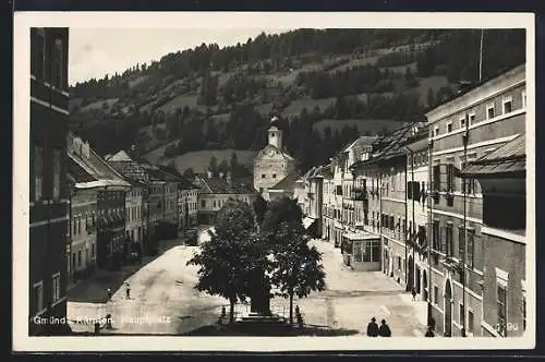 AK Gmünd /Kärnten, Hauptplatz mit Häuserreihen