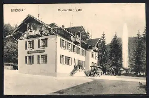 AK Dornbirn, Restauration Gütle mit Springbrunnen