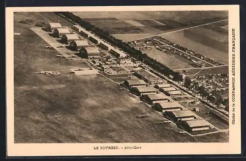 AK Le Bourget, Aéro-Gare, Flughafen aus der Vogelschau