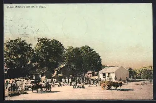 AK Mahar, Street Scene with school-chapel