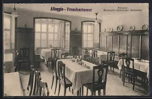 AK Bolzano, Ristorante Unterhofer Weinstube, Fremdenzimmer