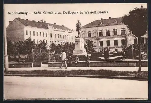 AK Szombathely, Szell Kalman-utca, Deak-park es Wesselenyi-utca