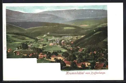 AK Krummhübel, Ortsansicht vom Pfaffenberg aus