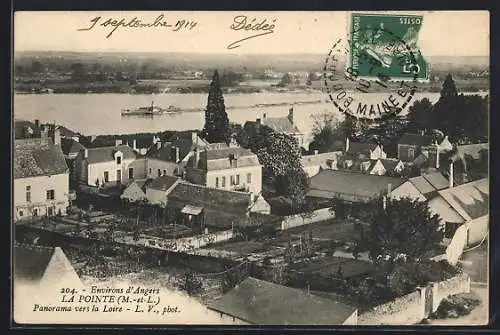 AK La Pointe, Panorama vers la Loire