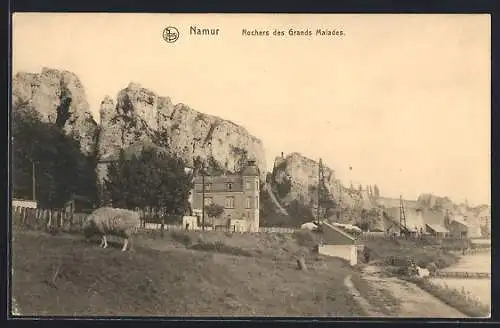 AK Namur, Rochers des Grands Malades