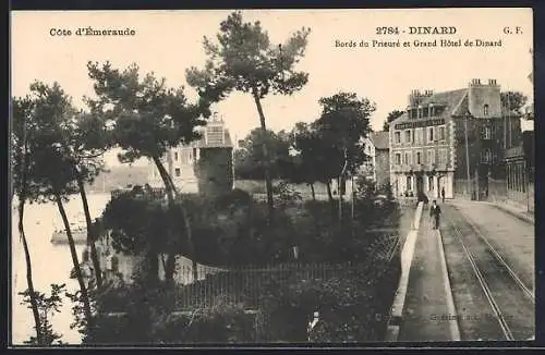 AK Dinard, Bords du Prieuré et Grand Hôtel de Dinard