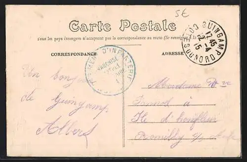 AK Rennes, Vue générale côté Nord, églises Notre-Dame et St-Aubin, caserne Mac-Mahon en arrière-plan