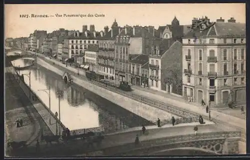 AK Rennes, Vue Panoramique des Quais