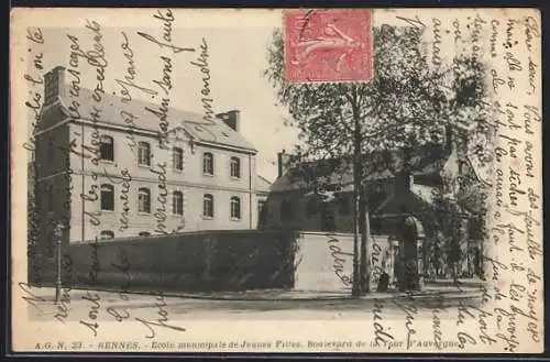 AK Rennes, École municipale de Jeunes Filles, Boulevard de la Tour d`Auvergne