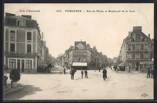 AK Fougères, Rue du Maine et Boulevard de la Gare