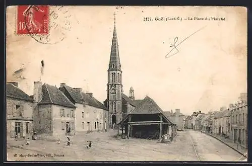 AK Gaël, La Place du Marché et l`église