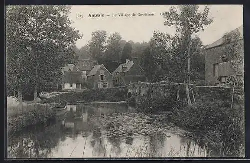 AK Antrain, Le Village de Couesnon et son pont pittoresque