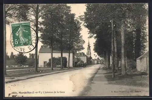 AK Mordelles, L`Avenue de la Gare