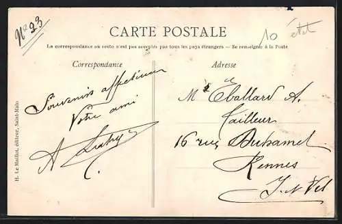 AK Dol, Grande Rue avec hôtel et calèche