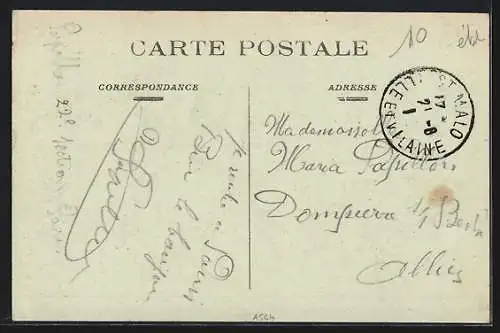 AK Dol-de-Bretagne, Grande-Rue animée lors du marché