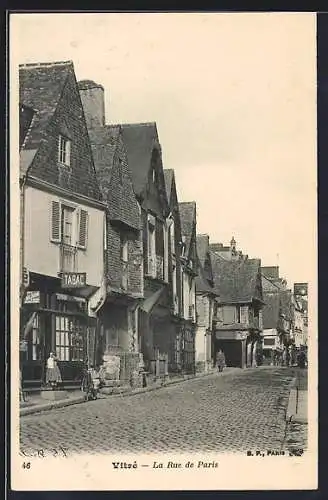 AK Vitré, La Rue de Paris