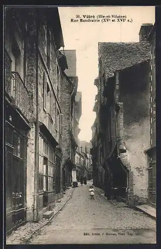 AK Vitré, Rue Baudrairie (XVe et XVIe s.)