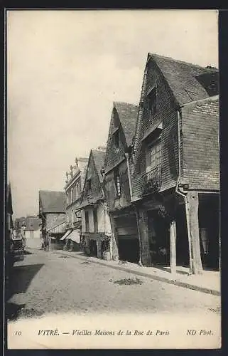 AK Vitré, Vieilles Maisons de la Rue de Paris