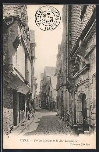 AK Vitré, Vieilles Maisons de la Rue Baudrairie