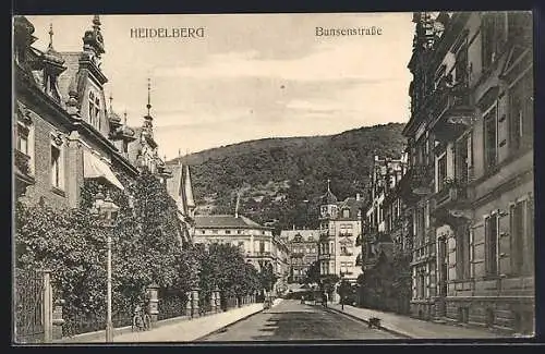 AK Heidelberg / Neckar, Blick in die Bunsenstrasse