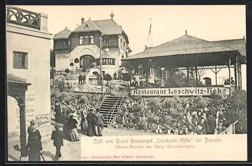 AK Dresden, Gasthaus Loschwitz-Höhe, Aussenansicht