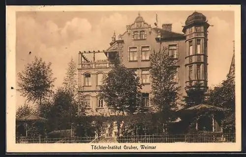 AK Weimar / Thüringen, Töchter-Institut Gruber, Aussenansicht