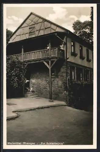 AK Marienthal / Rheingau, Gasthaus-Pension zur Schleifmühle