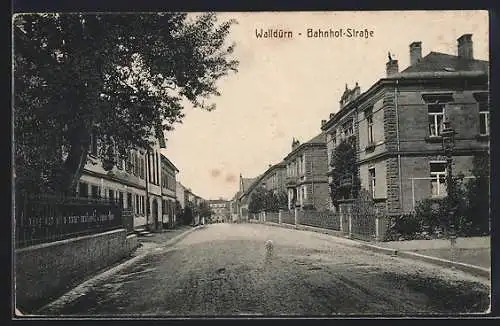 AK Walldürn, Blick in die Bahnhofstrasse