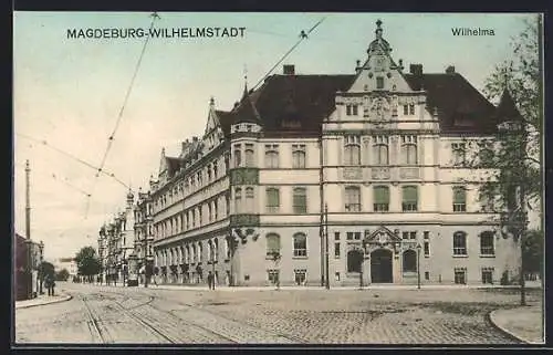 AK Magdeburg-Wilhelmstadt, Partie an der Wilhelma