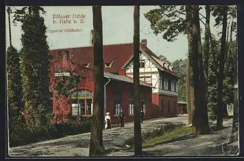 AK Halle /Saale, Gasthof am Waldkater in der Dölauer Heide