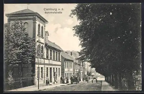 AK Camburg a. S., Partie an der Bahnhofstrasse