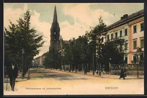 AK Dresden, Pillnitzerstrasse mit Johanniskirche