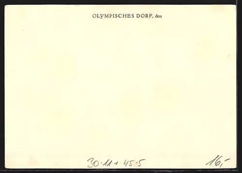 AK Döberitz / Dallgow, Darstellung vom Olympischen Dorf 1936