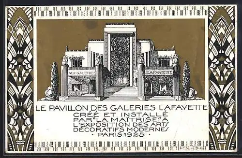 Künstler-AK Paris, Exposition des Arts Decoratifs Modernes 1925, Le Pavillon des Galeries Lafayette, Ausstellung