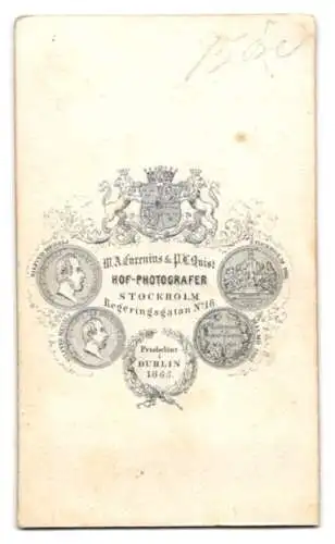 Fotografie W. A. Eurenius & P. C. Quist, Stockholm, schwedischer Herr im Anzug mit Vollbart