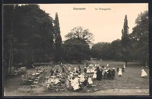 AK Hannover, Cafe im Tiergarten