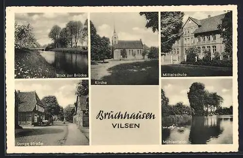 AK Bruchhausen, Vilsen, Mittelschule, Kirche, Mühlenteich