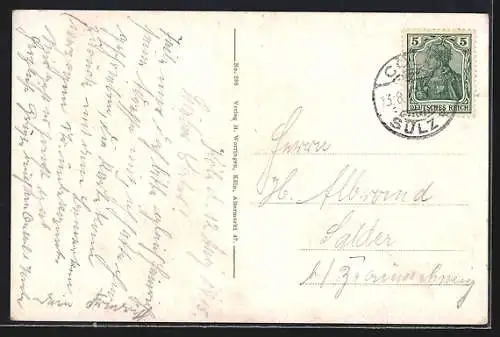 AK Köln-Neustadt, Kaiser Wilhelmring mit Kaiser Wilhelm-Denkmal