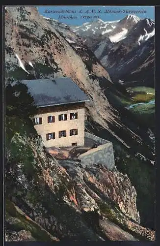 AK Karwendelhaus, Berghütte d. A. V. S. Männer-Turnverein München