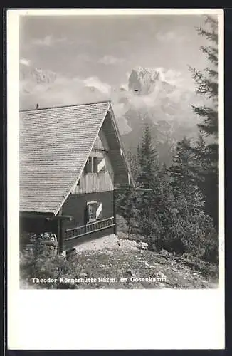 AK Theodor Körnerhütte, Berghütte im Gosaukamm