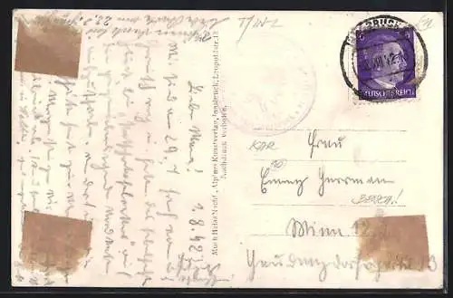 AK Neue Magdeburgerhütte, Berghütte mit Panorama