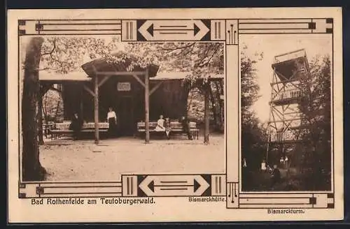 AK Bad Rothenfelde am Teutoburgerwald, Bismarckhütte, Bismarckturm