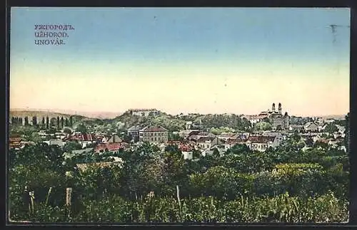 AK Uzhorod, Panoramablick auf die Ortschaft