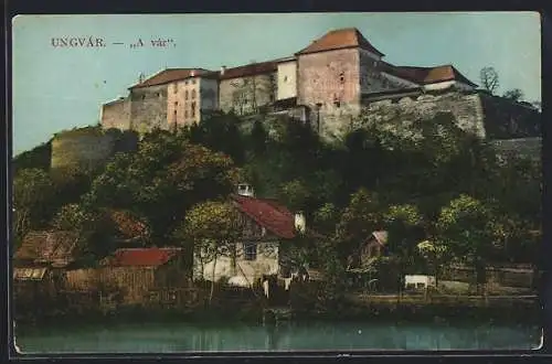 AK Ungvár, Hrad, Blick auf die Burg