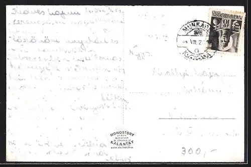 AK Munkács, Városháza, Ref. templom, Polgári iskola, Orosz templom