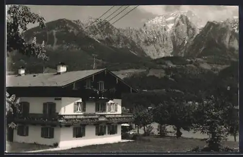 Foto-AK Berchtesgaden, Schönau-Binderlehen, Pension von Ottilie Fegg